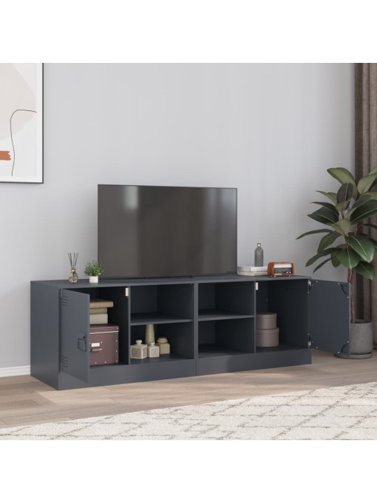 TV skříňky 2 ks antracitové 67 x 39 x 44 cm ocel