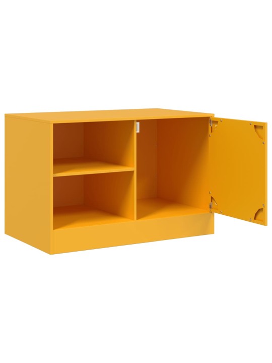 TV skříňka hořčicově žlutá 67 x 39 x 44 cm ocel