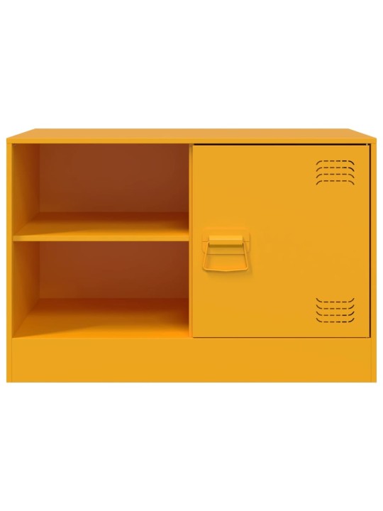 TV skříňky 2 ks hořčicově žluté 67 x 39 x 44 cm ocel