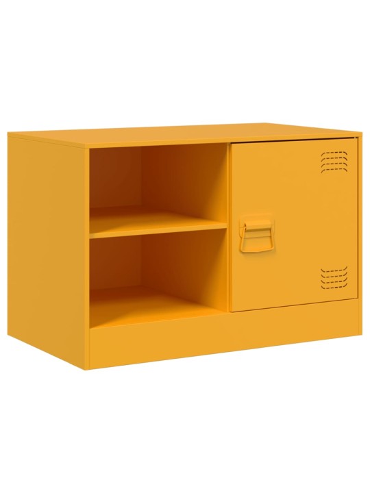 TV skříňky 2 ks hořčicově žluté 67 x 39 x 44 cm ocel