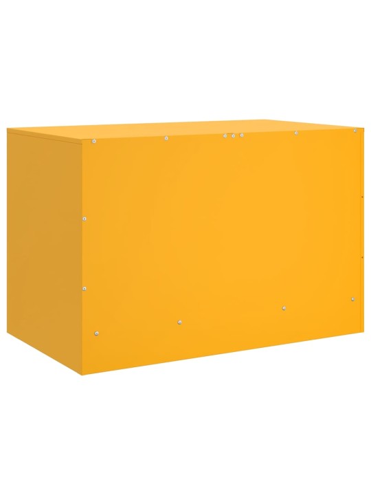 TV skříňky 2 ks hořčicově žluté 67 x 39 x 44 cm ocel