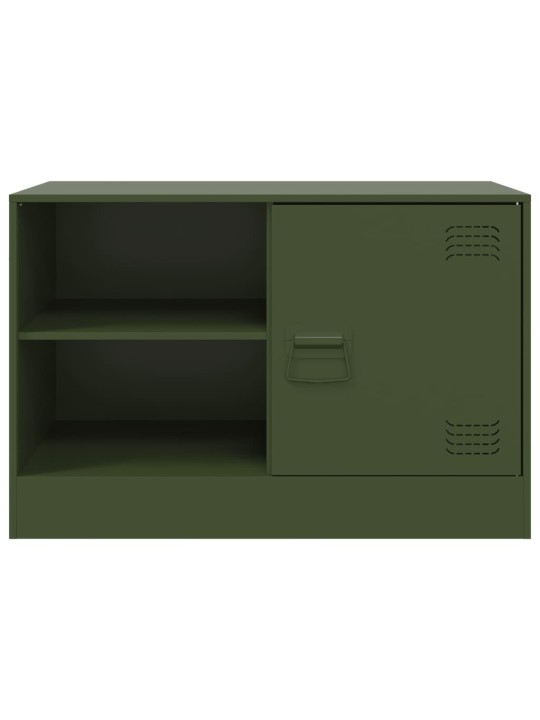 TV skříňka olivově zelená 67 x 39 x 44 cm ocel