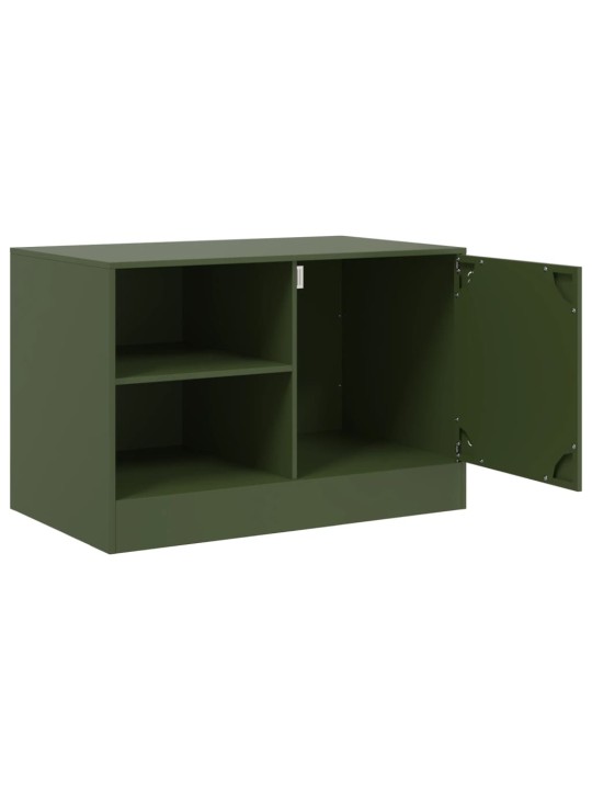 TV skříňka olivově zelená 67 x 39 x 44 cm ocel