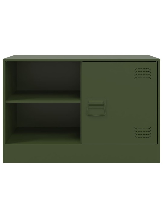 TV skříňky 2 ks olivově zelené 67 x 39 x 44 cm ocel