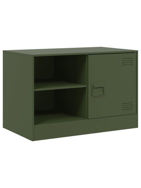TV skříňky 2 ks olivově zelené 67 x 39 x 44 cm ocel