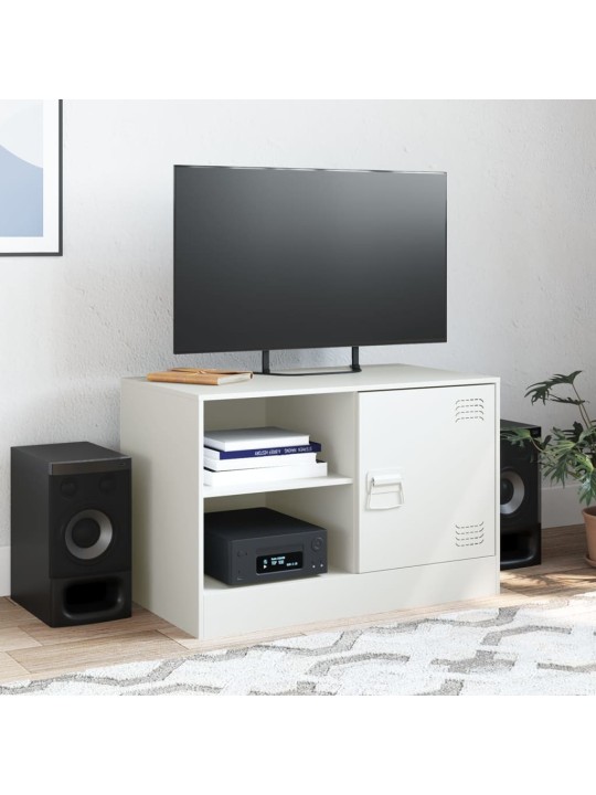 TV skříňka bílá 67 x 39 x 44 cm ocel