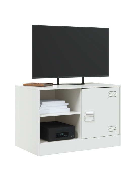 TV skříňky 2 ks bílé 67 x 39 x 44 cm ocel