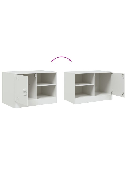 TV skříňky 2 ks bílé 67 x 39 x 44 cm ocel