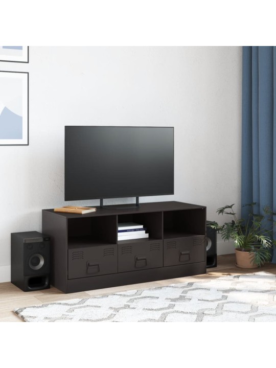 TV skříňka černá 99 x 39 x 44 cm ocel