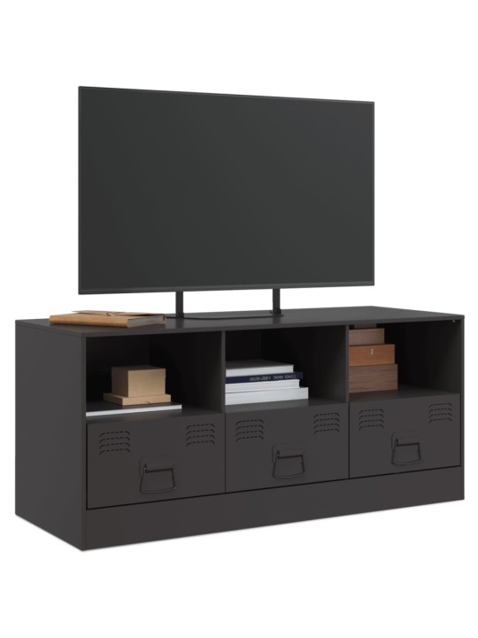TV skříňka černá 99 x 39 x 44 cm ocel