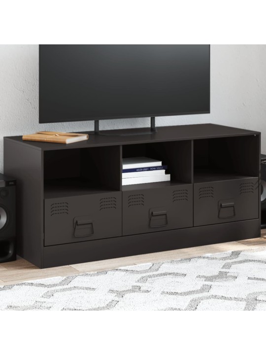 TV skříňka černá 99 x 39 x 44 cm ocel