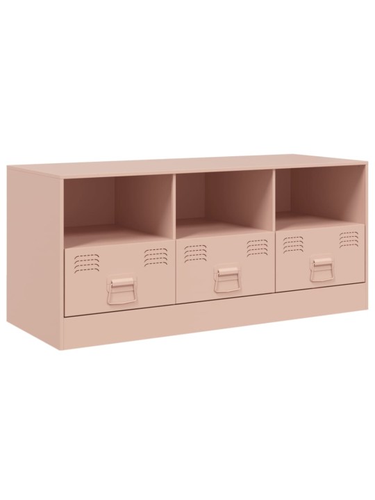 TV skříňka růžová 99 x 39 x 44 cm ocel