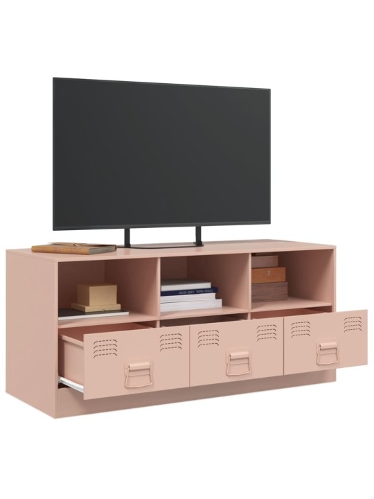 TV skříňka růžová 99 x 39 x 44 cm ocel
