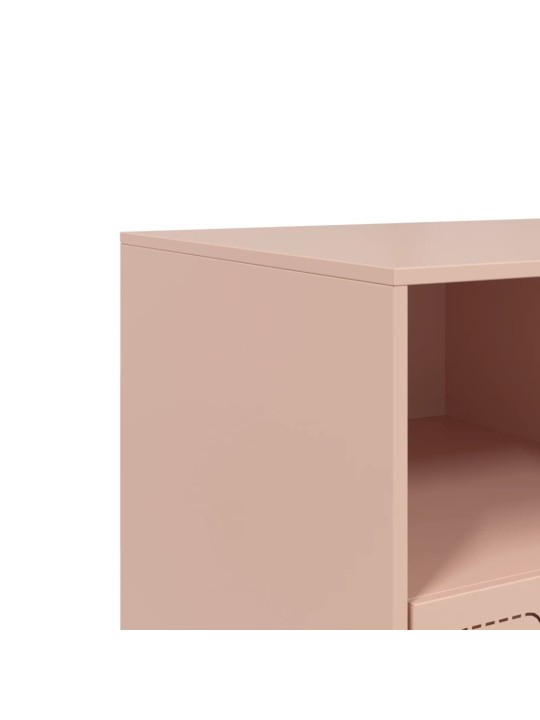 TV skříňka růžová 99 x 39 x 44 cm ocel