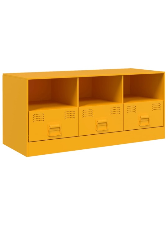 TV skříňka hořčicově žlutá 99 x 39 x 44 cm ocel