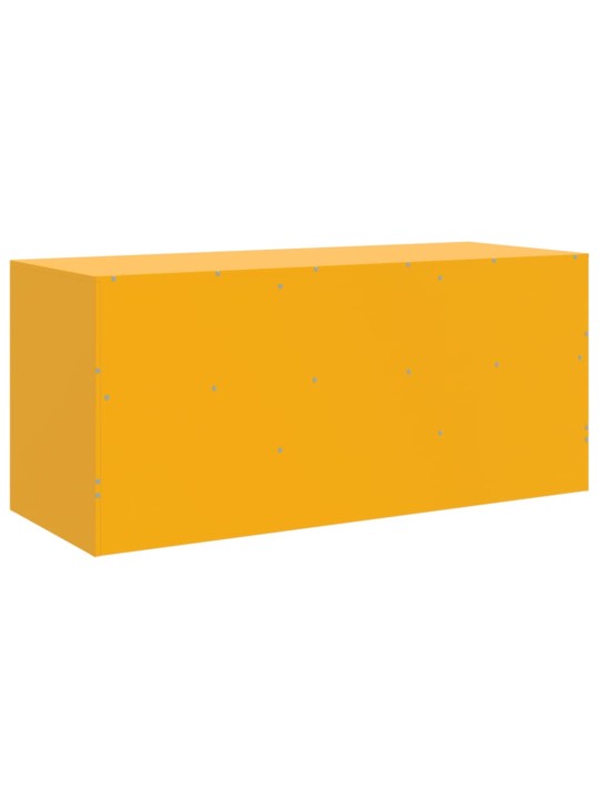 TV skříňka hořčicově žlutá 99 x 39 x 44 cm ocel