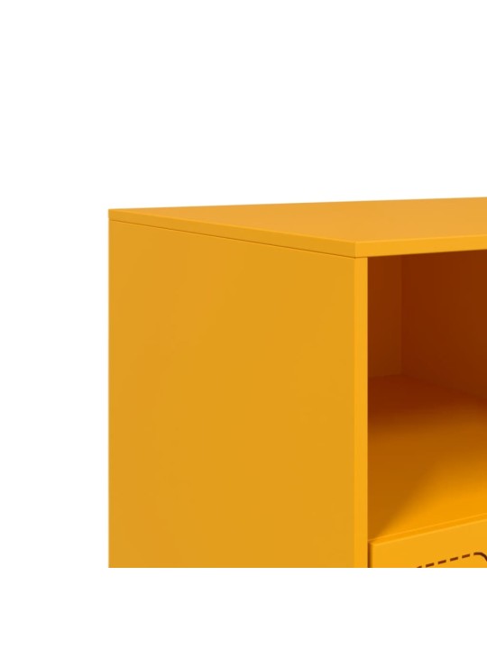 TV skříňka hořčicově žlutá 99 x 39 x 44 cm ocel