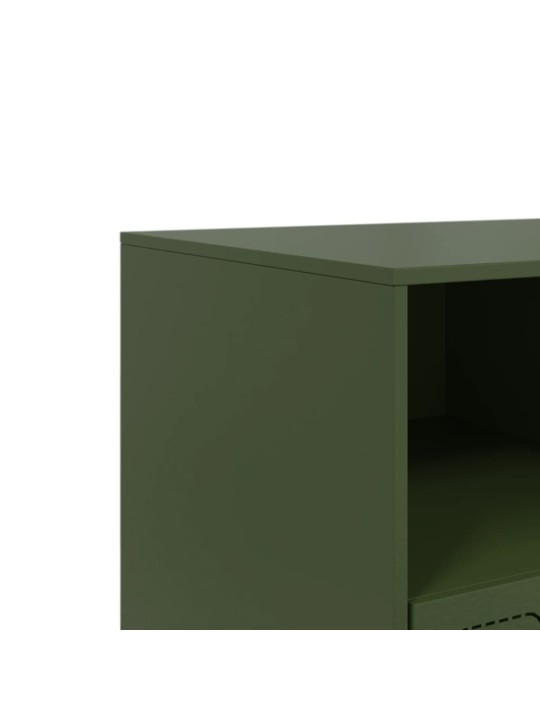TV skříňka olivově zelená 99 x 39 x 44 cm ocel