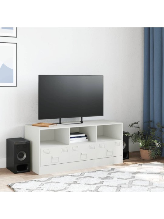 TV skříňka bílá 99 x 39 x 44 cm ocel