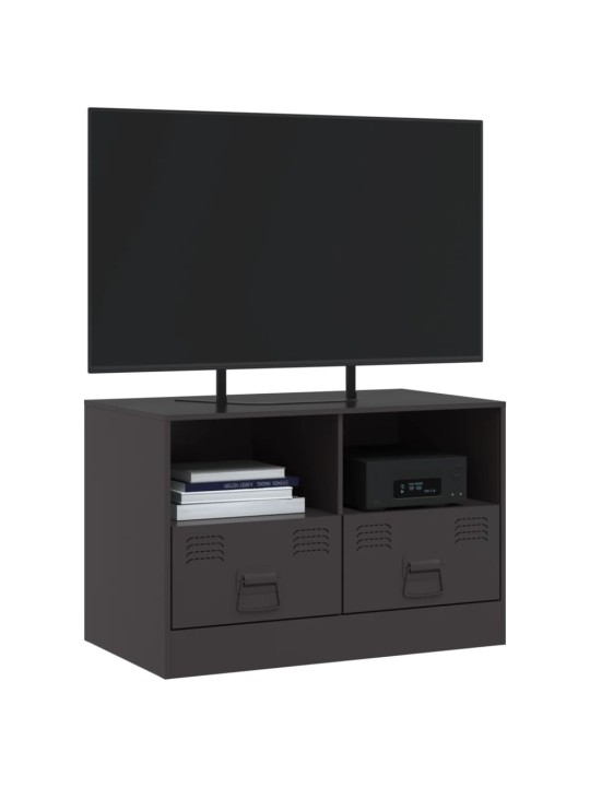 TV skříňka černá 67 x 39 x 44 cm ocel