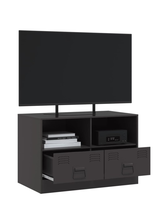 TV skříňka černá 67 x 39 x 44 cm ocel