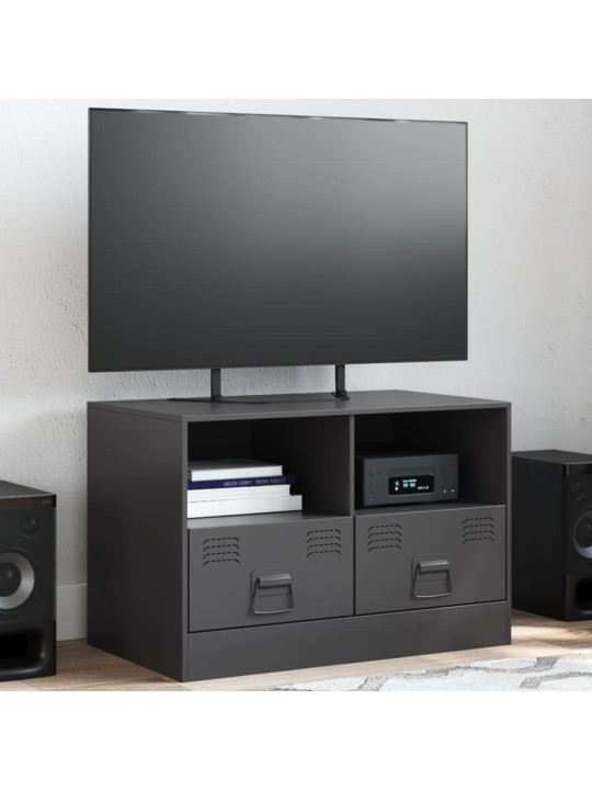TV skříňka černá 67 x 39 x 44 cm ocel