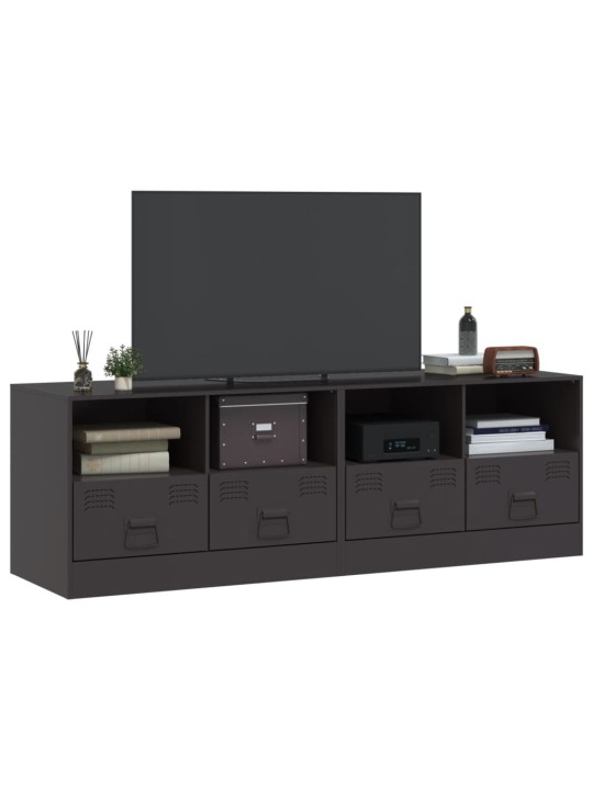 TV skříňky 2 ks černé 67 x 39 x 44 cm ocel