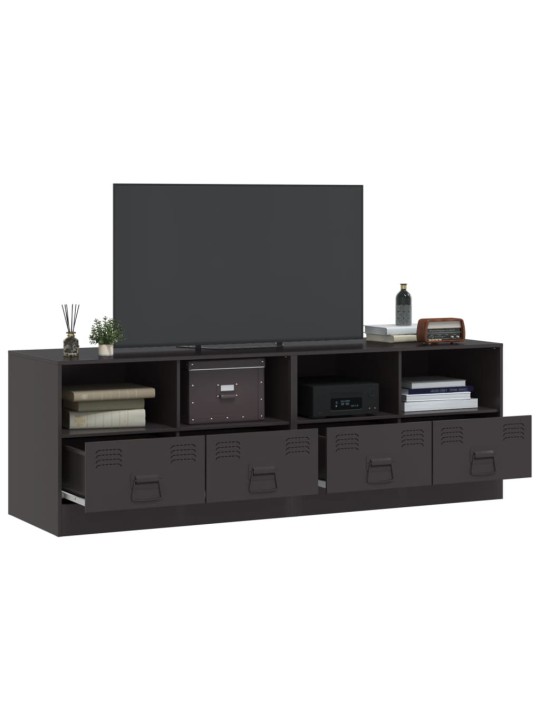 TV skříňky 2 ks černé 67 x 39 x 44 cm ocel