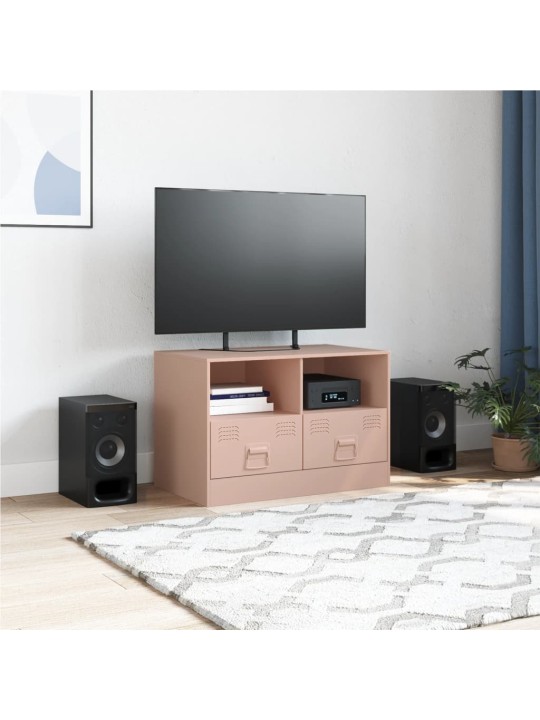 TV skříňka růžová 67 x 39 x 44 cm ocel