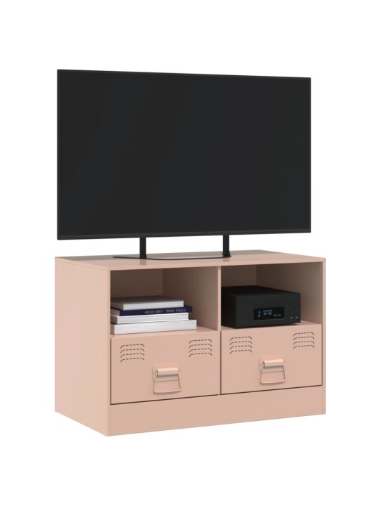 TV skříňka růžová 67 x 39 x 44 cm ocel