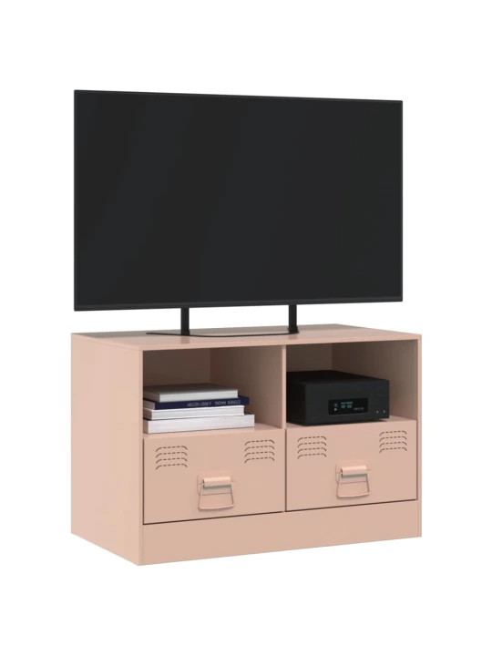 TV skříňka růžová 67 x 39 x 44 cm ocel