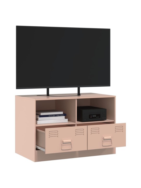 TV skříňka růžová 67 x 39 x 44 cm ocel