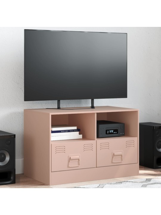 TV skříňka růžová 67 x 39 x 44 cm ocel