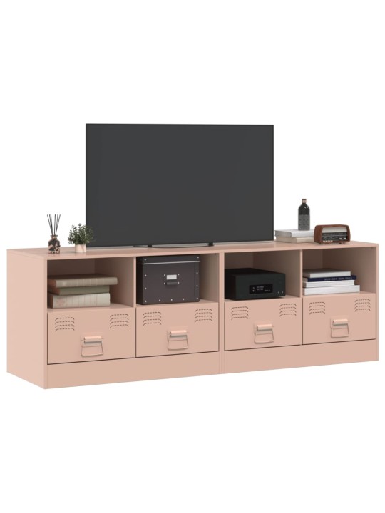 TV skříňky 2 ks růžové 67 x 39 x 44 cm ocel