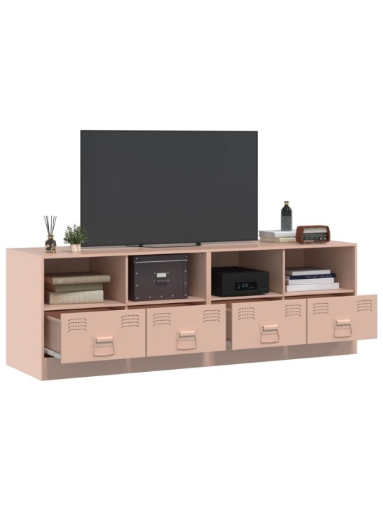 TV skříňky 2 ks růžové 67 x 39 x 44 cm ocel