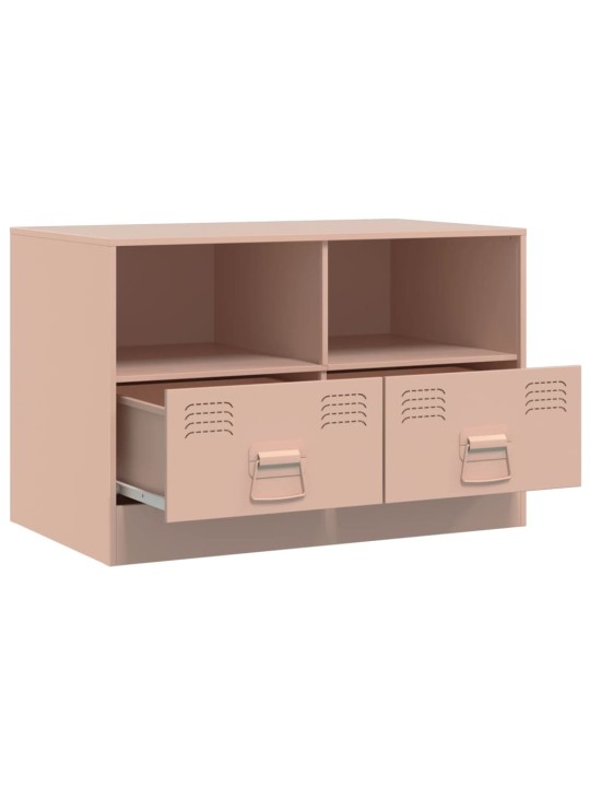 TV skříňky 2 ks růžové 67 x 39 x 44 cm ocel