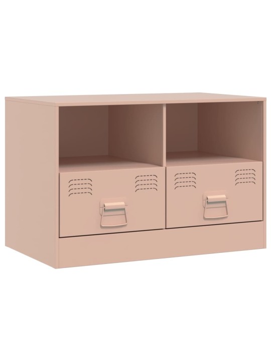 TV skříňky 2 ks růžové 67 x 39 x 44 cm ocel