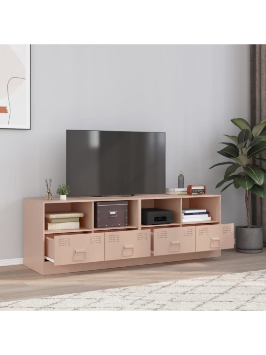 TV skříňky 2 ks růžové 67 x 39 x 44 cm ocel