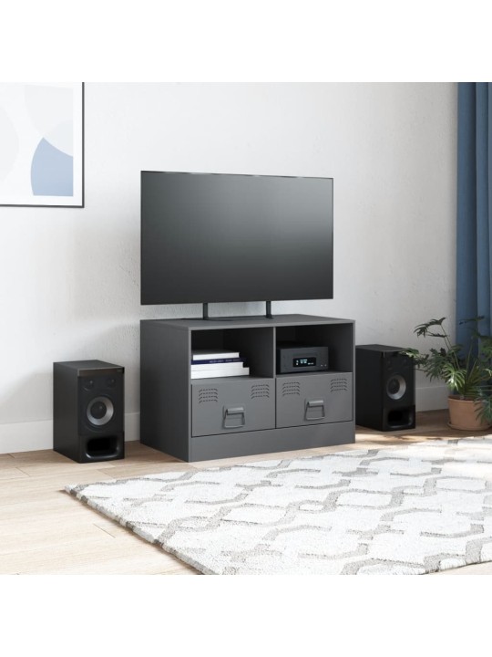 TV skříňka antracitová 67 x 39 x 44 cm ocel