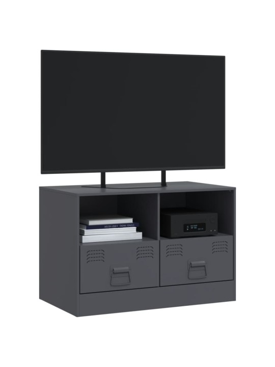 TV skříňka antracitová 67 x 39 x 44 cm ocel