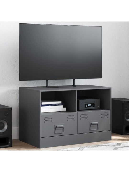 TV skříňka antracitová 67 x 39 x 44 cm ocel