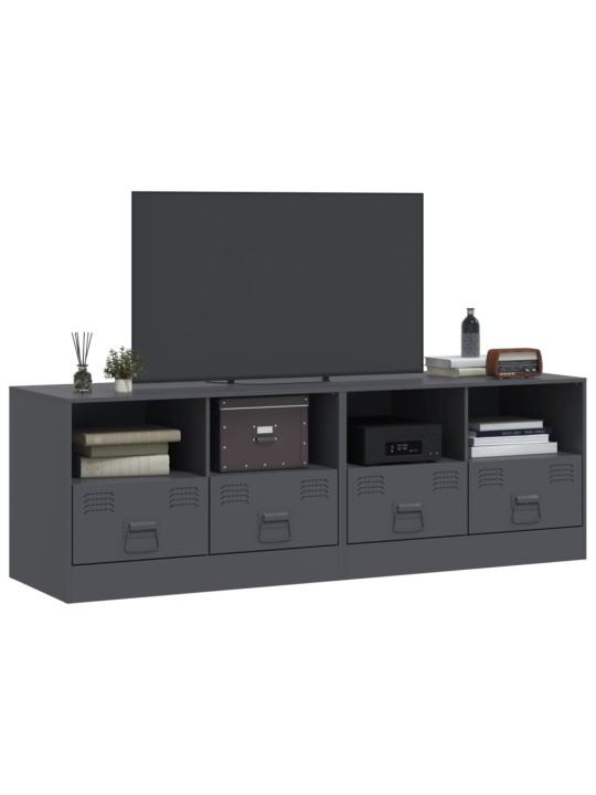 TV skříňky 2 ks antracitové 67 x 39 x 44 cm ocel
