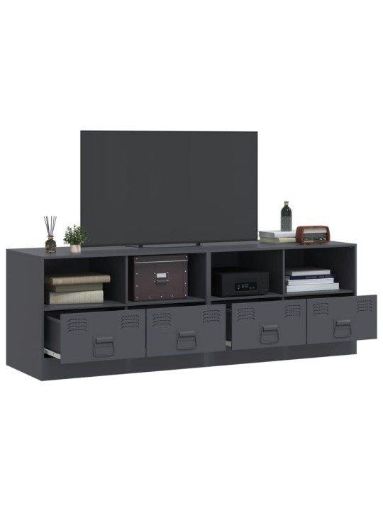 TV skříňky 2 ks antracitové 67 x 39 x 44 cm ocel