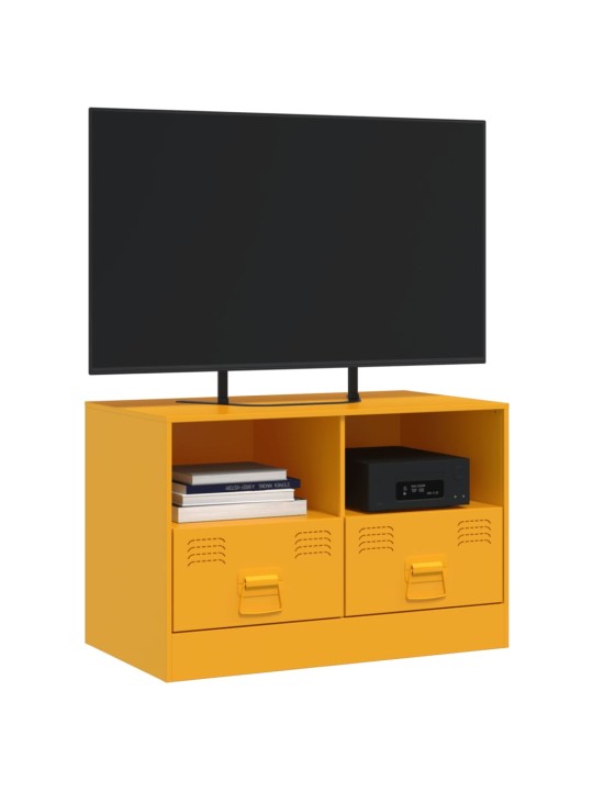 TV skříňka hořčicově žlutá 67 x 39 x 44 cm ocel