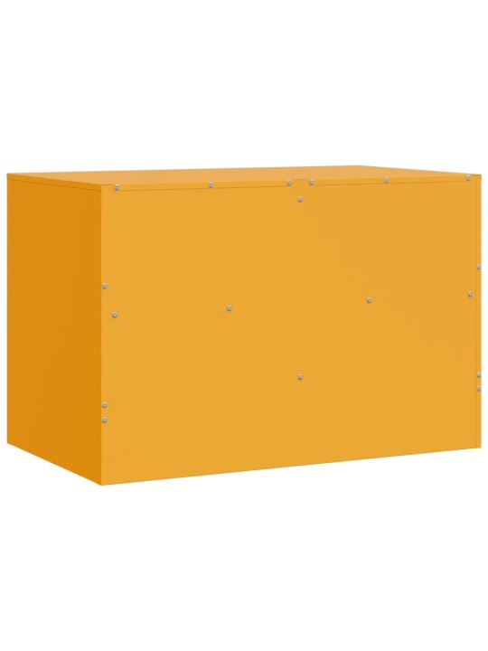 TV skříňky 2 ks hořčicově žluté 67 x 39 x 44 cm ocel
