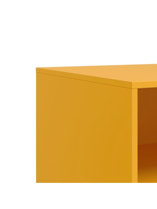 TV skříňky 2 ks hořčicově žluté 67 x 39 x 44 cm ocel