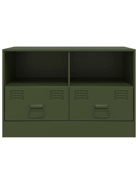TV skříňka olivově zelená 67 x 39 x 44 cm ocel