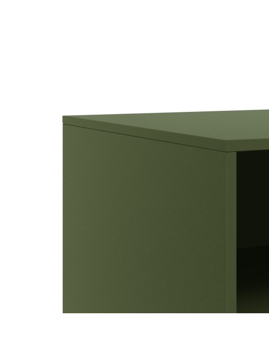 TV skříňka olivově zelená 67 x 39 x 44 cm ocel