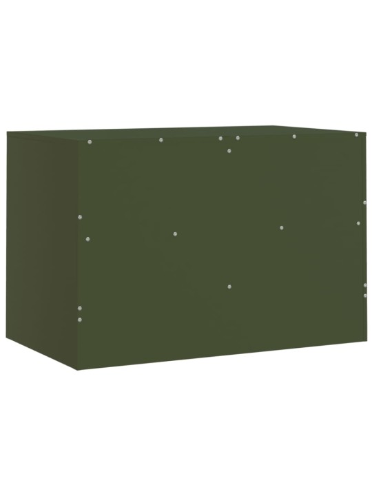 TV skříňky 2 ks olivově zelené 67 x 39 x 44 cm ocel
