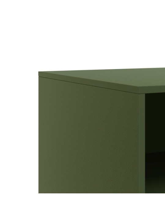 TV skříňky 2 ks olivově zelené 67 x 39 x 44 cm ocel